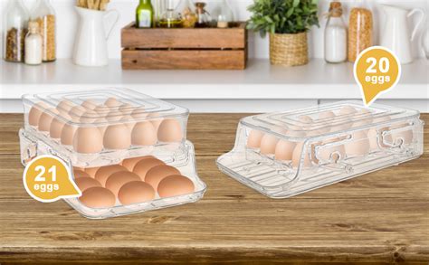 Amazon Welltop Egg Holder For Refrigerator Large Capacity Egg