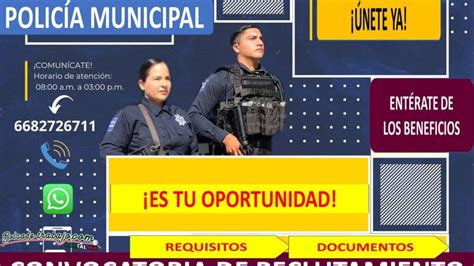 Convocatoria Policía Municipal El Fuerte Sinaloa 2024 2025 ⇒ Portal