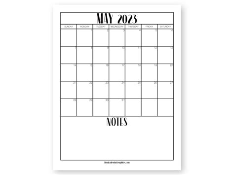 May 2023 Calendar Templates Blank Calendar Templates