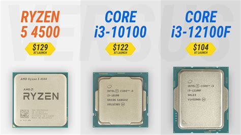 Ryzen 5 4500 Vs R5 5500 Vs R5 3600 Vs I3 12100f Vs I5 10400 Vs I3 10100 W Rtx 3080 Ti Youtube