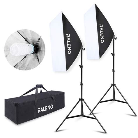 Softbox Studio Fotografico KIT RaLeno Con Illuminazione Luce Continua