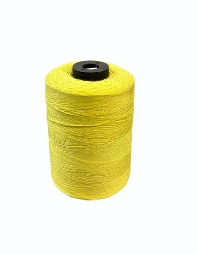 Yellow Plain Ply Count Super High Tenacity Polyester Yarn At Rs