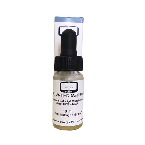 Soro Anti D Monoclonal Igm Pol 10Ml Ebram em Promoção Ofertas na