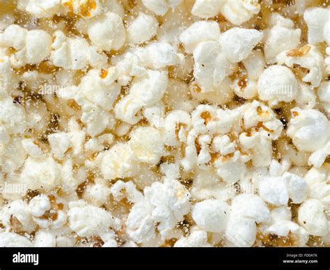 Hundreds Popcorns Background Popcorns Behind The Glass Of Popcorn