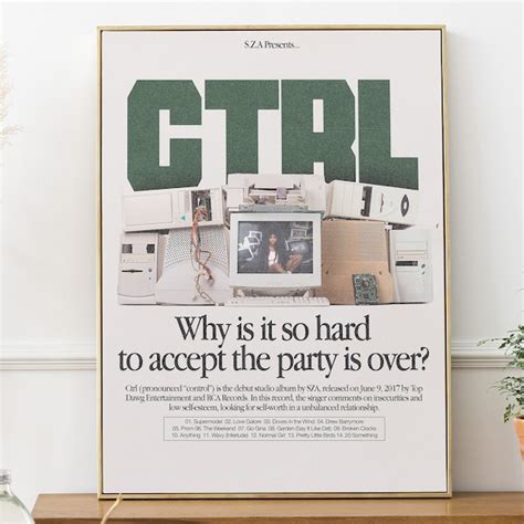 Ctrl Sza Poster Sza Ctrl Album Cover Poster Etsy