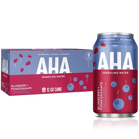 Buy Aha Sparkling Water Blueberry Pomegranate Flavored Water Zero