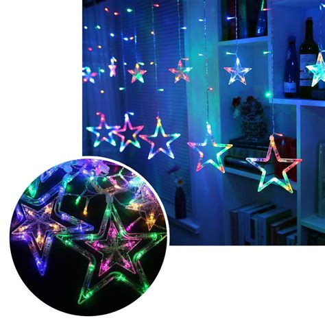 Extensi N Luces Led Estrella X Metros Luz Navidad Multicolor Rf