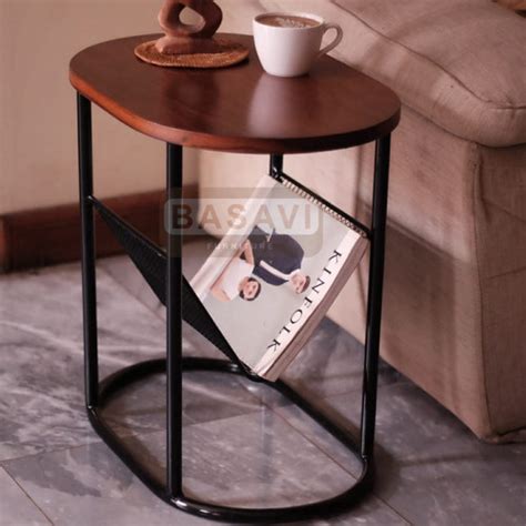 Jual Basavi Furniture Side Table Kayu Solid Meja Kopi Tamu Teras