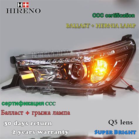 Hireno Headlamp For Toyota Hilux Headlight Assembly Led Drl