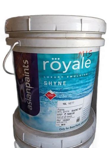 Asian Royale Shyne Luxury Emulsion Paint Ltr Ltr Ltr Ltr At