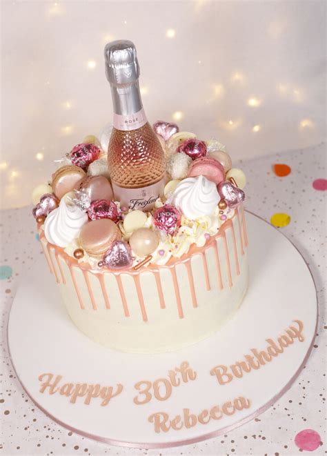 Rose Gold Rosé Drip Cake Cakey Goodness