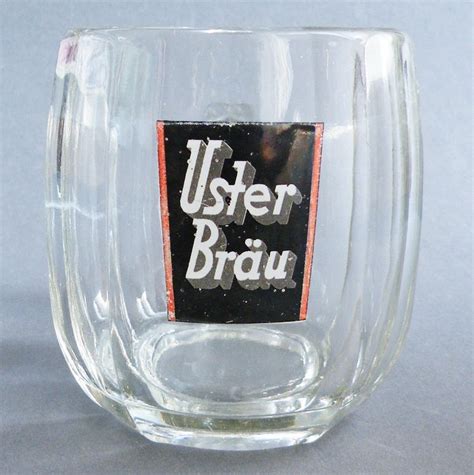 Bier Brauerei USTER BRÄU Bartenstein Rugeli Bierglas 1931 Kaufen