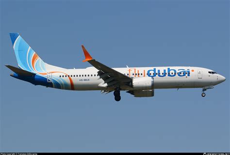 A6 MAX Flydubai Boeing 737 8 MAX Photo By Francesco Della Santa ID