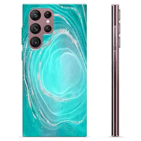 Samsung Galaxy S22 Ultra 5g Tpu Case Turquoise Swirl