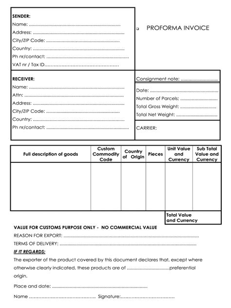 Pro Forma Invoice Complete With Ease Airslate Signnow