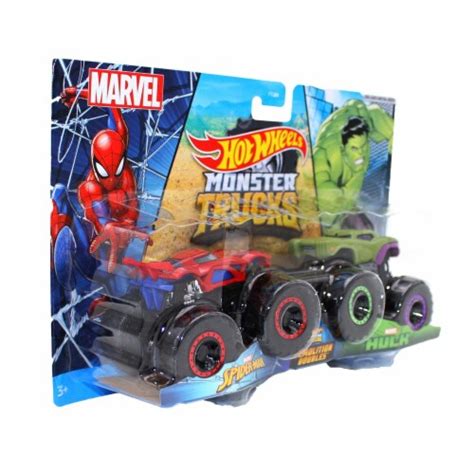 Hot Wheels Monster Trucks Scale Demolition Doubles Spiderman Vs Hulk Ralphs