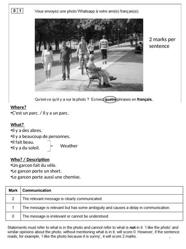 AQA French GCSE Foundation Writing Paper Practice | Teaching Resources