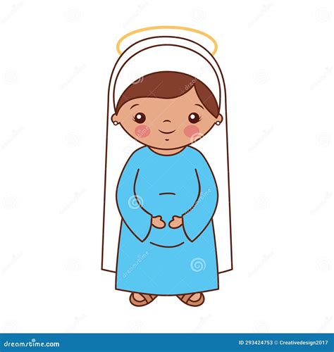 Holy Mary Cartoon Vector Stock Vector Illustration Of Advent 293424753