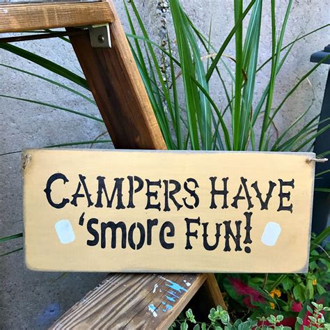 Wooden Camping Sign Campers Have 'smore Fun RV Camp - Etsy