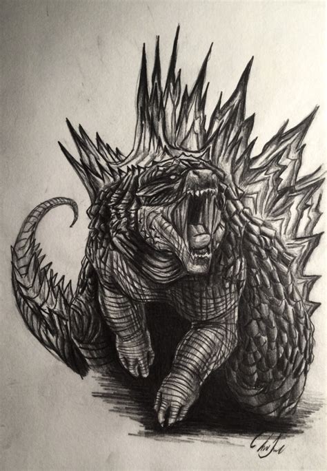 Godzilla Drawing At Explore Collection Of Godzilla