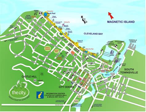 Townsville Map With Goat Track Townsville Cleveland Bay Map