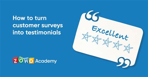 How To Turn Customer Surveys Into Testimonials Zoho Academy