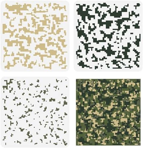 Amazon Fingerinspire Pcs Camo Stencil Kit X Inch Camo