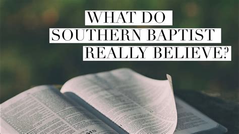 What Do Southern Baptist Really Believe New Series Wednesday Night