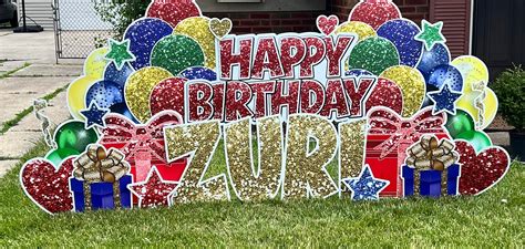 Happy Birthday Yard Sign Package | Glam Your Yard Designs