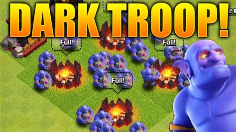 Clash Of Clans New Dark Troop Gameplay Bowler Max Level 3 New Troop Update Youtube