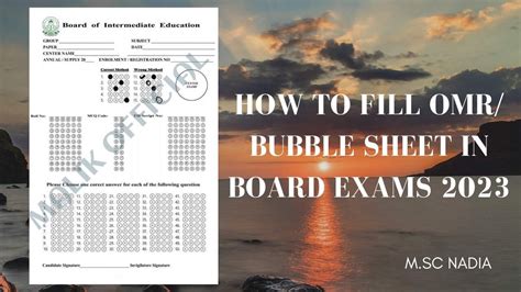 How To Fill Omr Or Bubble Answer Sheet In Board Exams Bubble