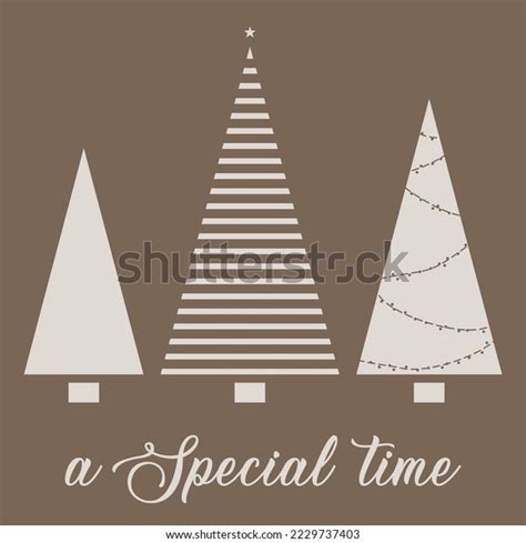 Merry Christmas Happy New Year Tree Stock Vector Royalty Free