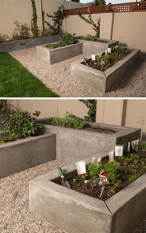 Excellent Examples Of Built In Concrete Planters Concrete Garden