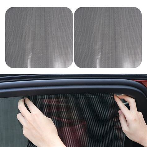 2PC Car Auto Side Window Mesh Film Windshield Net Sun shade Sticker UV ...