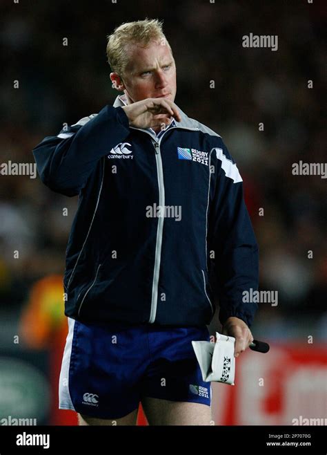 Assistant referee Wayne Barnes of England....Rugby World Cup 2011 Semi ...