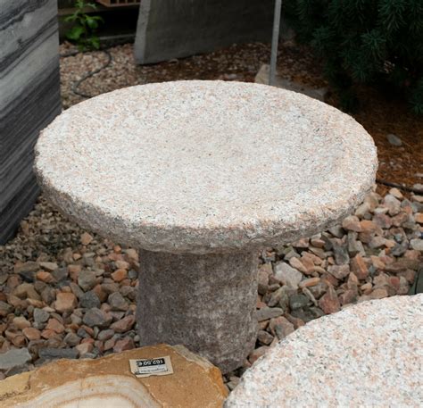 Vogeltränke Säule Fuß pink rosé Granit Naturstein Vogelbad eBay