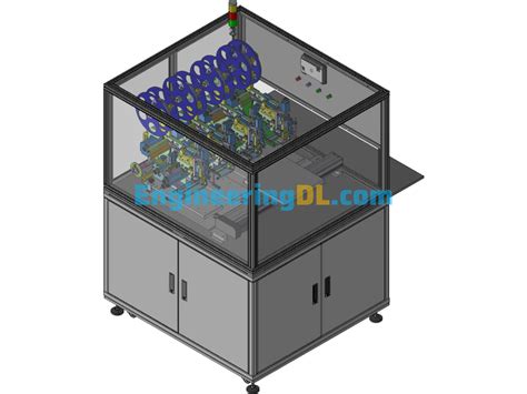 Automatic 4 Station Labeling Machine 3d Exported Mechanical