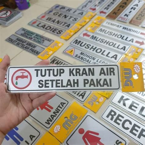 Jual Sign Board Signage Pvc Stiker Tulisan Tutup Keran Air Setelah