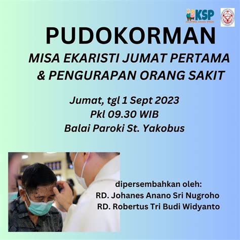 Pudokorman Misa Jumat Pertama Pengurapan Orang Sakit Jumat 01