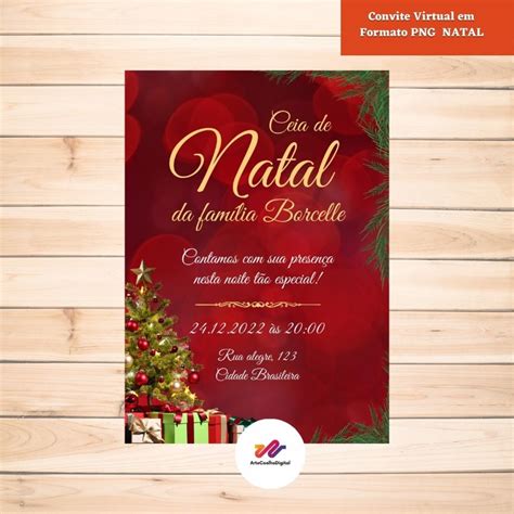 Convite Virtual Confraternização Natal 5 Elo7