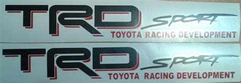 Trd Sport Decal Sticker Toyota Black Matte And Red Truck Etsy