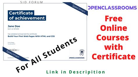 Openclassrooms Free Courses With Certificate Free Online Courses