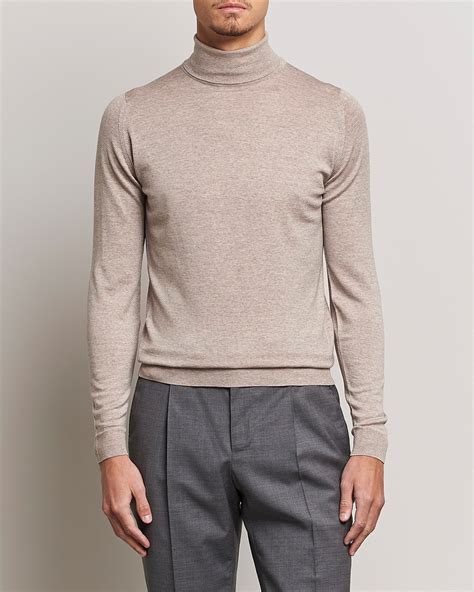 John Smedley Cherwell Extra Fine Merino Rollneck Soft Fawn Bei Care Of Carl