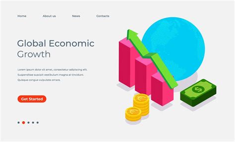 página de inicio isométrica del crecimiento económico mundial 18991832