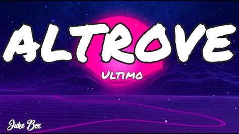 Ultimo Altrove Testo Lyrics Youtube