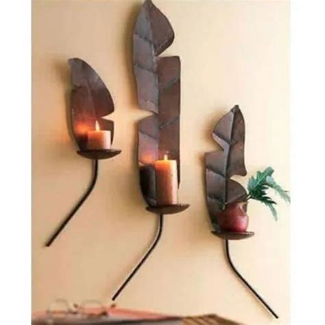 Decorative Iron Leaf Candle Stand Packaging Type Box Size Dimension