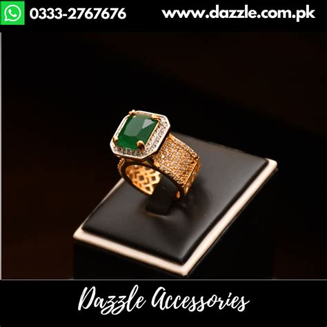 Green Big Stone Beautiful Ladies Ring - Dazzle Accessories