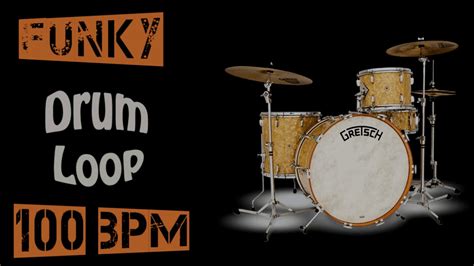 Funky Drum Loop 2 100 Bpm Youtube