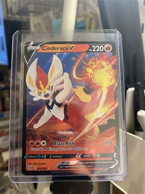 Pokémon TCG Cinderace V Fusion Strike 043 264 Holo Ultra Rare eBay