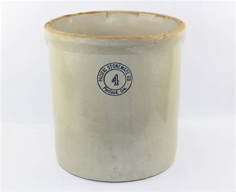 Pacific Stoneware Crock Old Stoneware Crock Portland Oregon Four